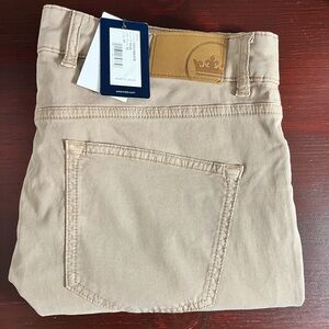 PETER MILLAR CROWN CRAFTED 5 POCKET PANTS NWT 34X32 $200 Khaki